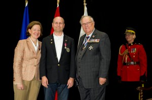 Alberta Premier Redford,  me and The Honourable Donald S. Ethell, Lieutenant Governor of Alberta 