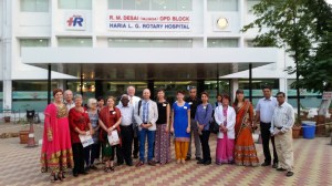 A Rotary funded hospital in Vapi, India - with the RFE team